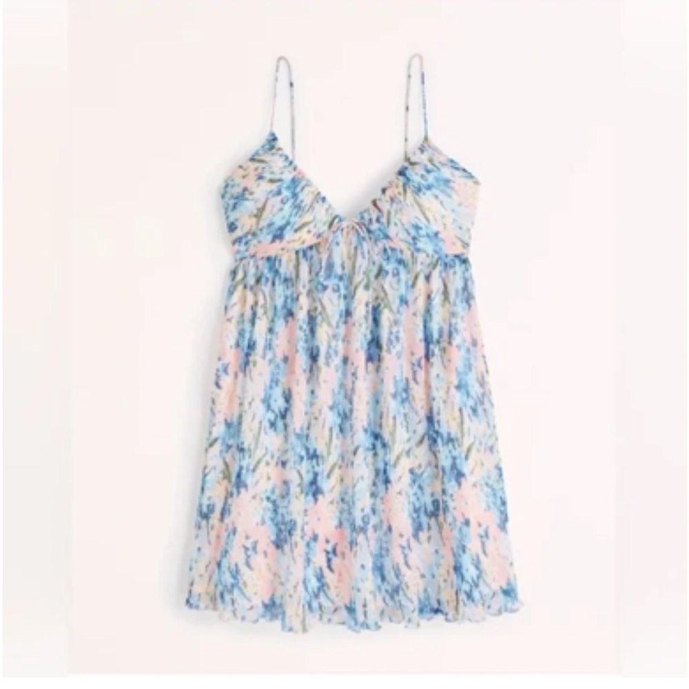 Abercrombie & Fitch Blue and Pink Mini Dress